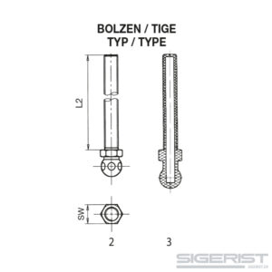 Maschinenfuss mit Bodenbefestigung_Bolzen