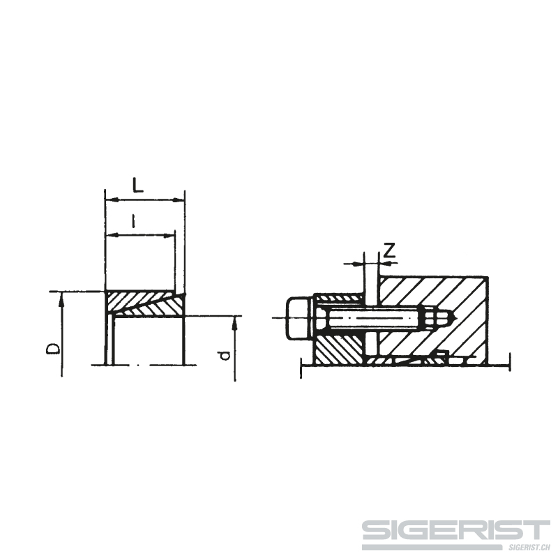 Spannelement 3003_technische Zeichnung