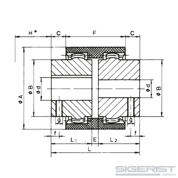 Dentex Kupplung - Hydraulik-Komponente_technische Zeichnung