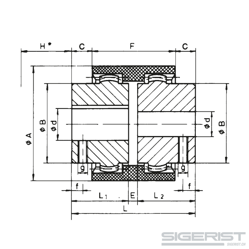 Dentex Kupplung – Hydraulik-Komponente_technische Zeichnung