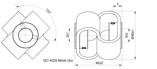Doppelschlaufenkupplung_DKPS_4848_technische Zeichnung