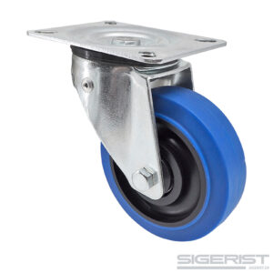 Blue Wheel von Sigerist: Lenkrolle mit blauen Rädern