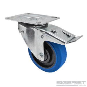 Blue Wheel från Sigerist: Svängbart hjul med broms