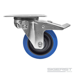 Blue Wheel från Sigerist: Svängbart hjul med broms